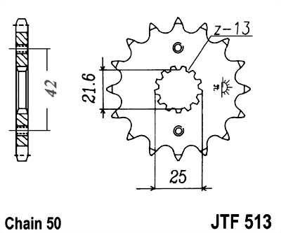 Ritzel 17, Teilung 530